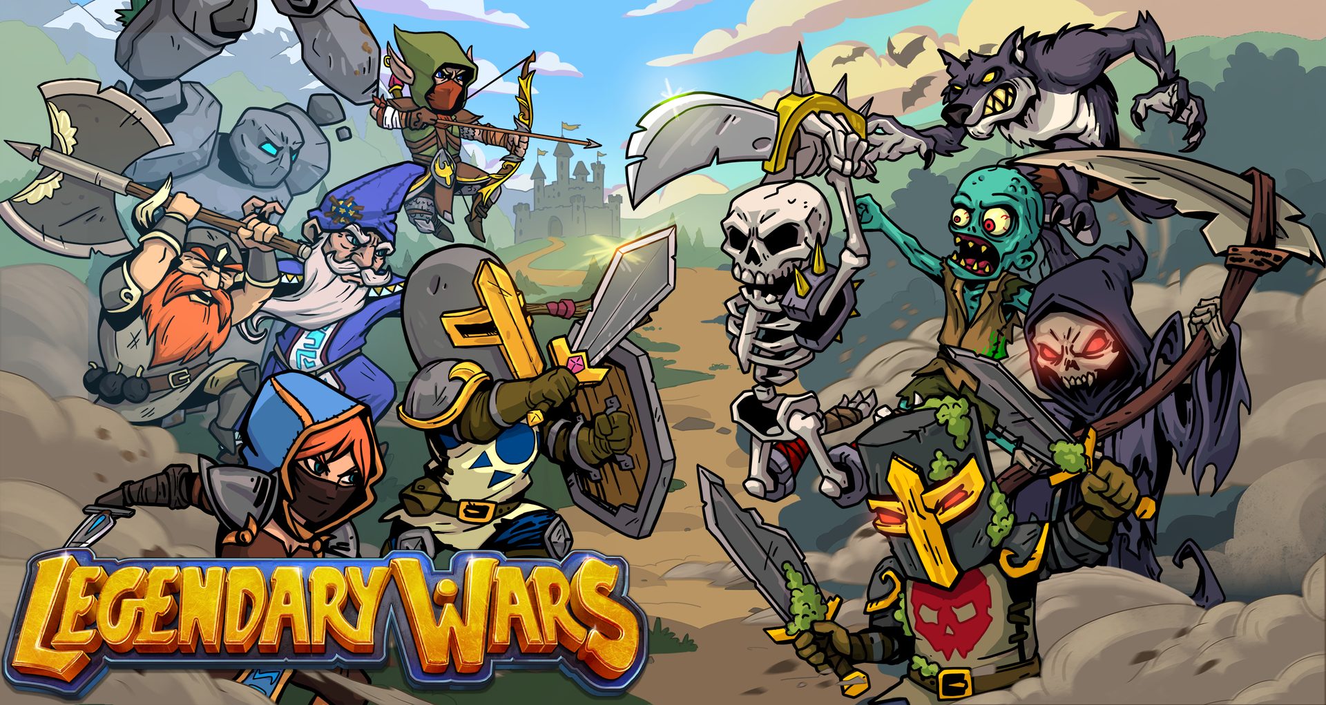 Legendary Wars - award-winning classic castle defense game. Join Lucas the Knight on a heroic quest to fight back the undead forces of the Netherworld.